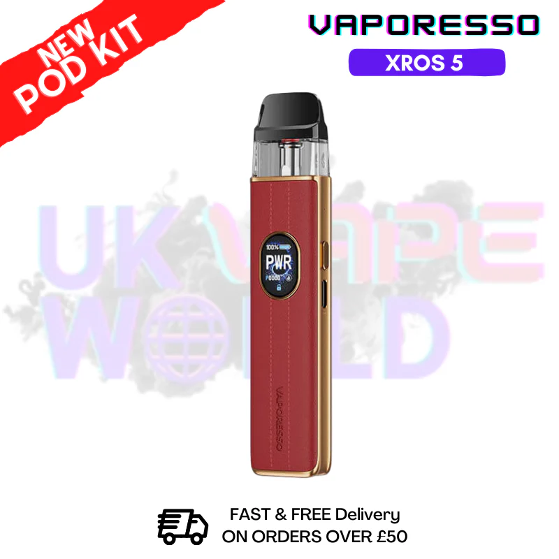 Red Leather Vaporesso Xros 5 Pod Vape Kit