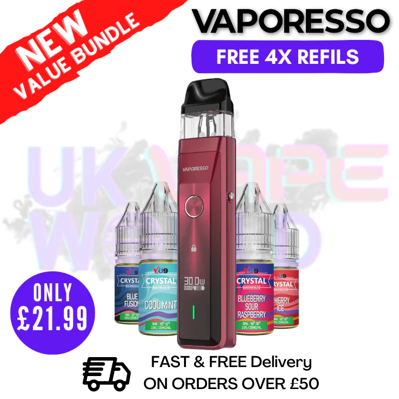 Red Vaporesso Xros Pro Pod Kit | FREE 4X REFILS | £21.99