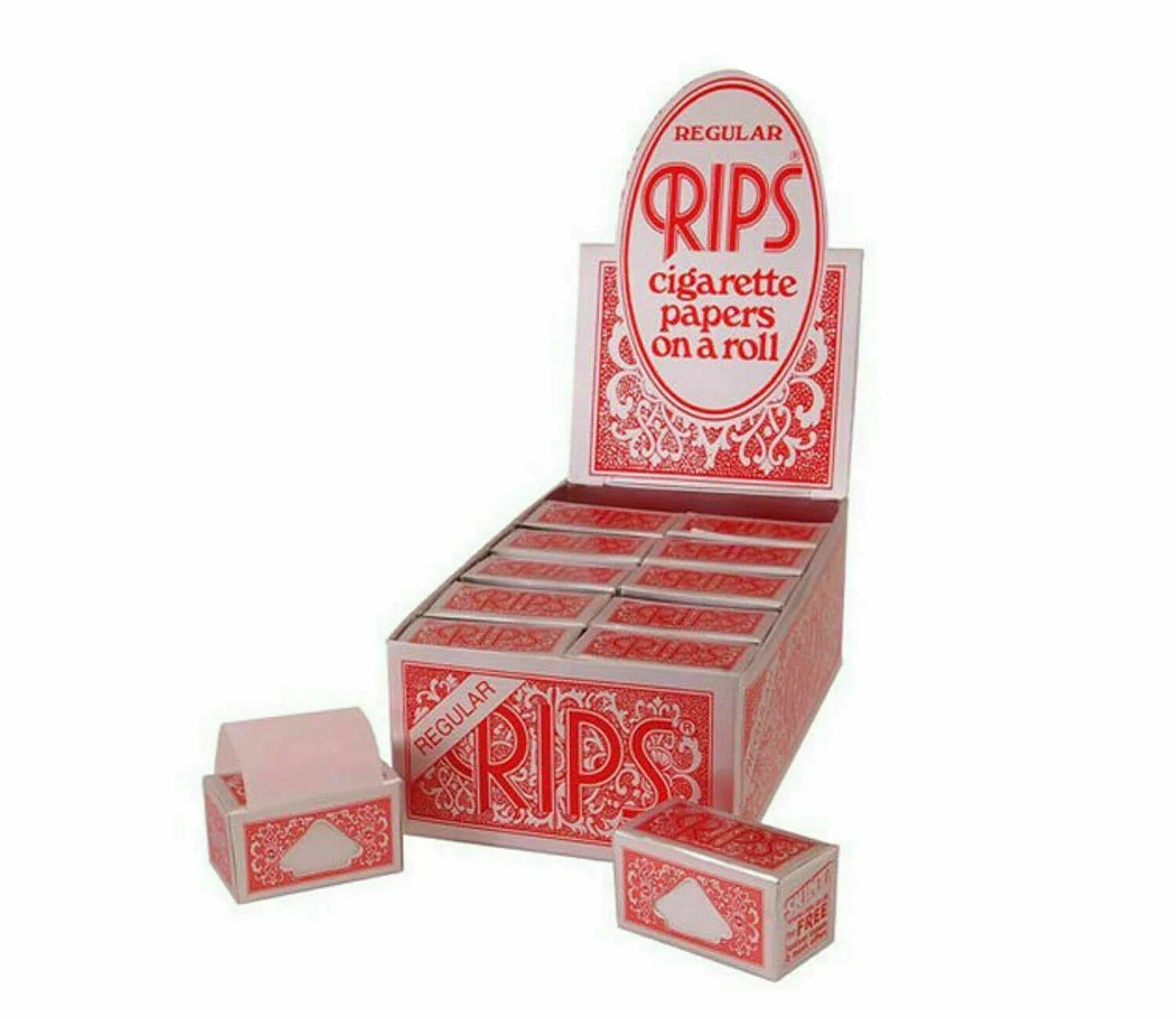 RIPS Red Regular Size Rolling Paper Full Box of 24 Rolls - Image 2