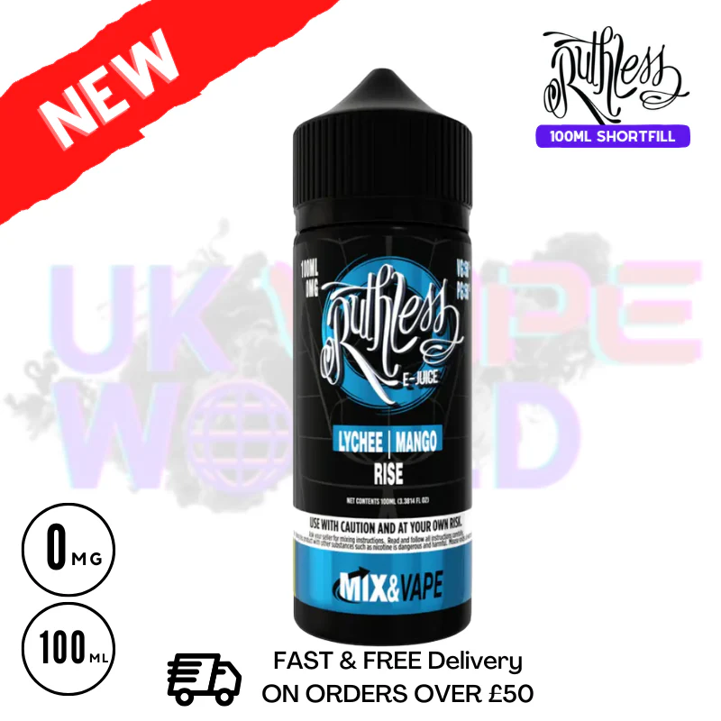 Rise Ruthless 100ml shortfill e liquid - £7.99
