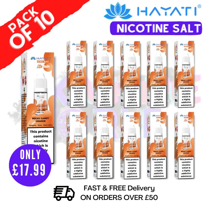Rocky Candy Orange Hayati Pro Max Nic Salt Box Of 10