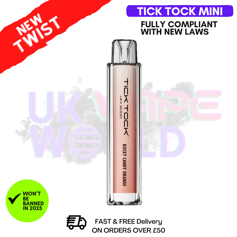 Rocky Candy Orange Tick Tock Mini 2000 Puff Kit