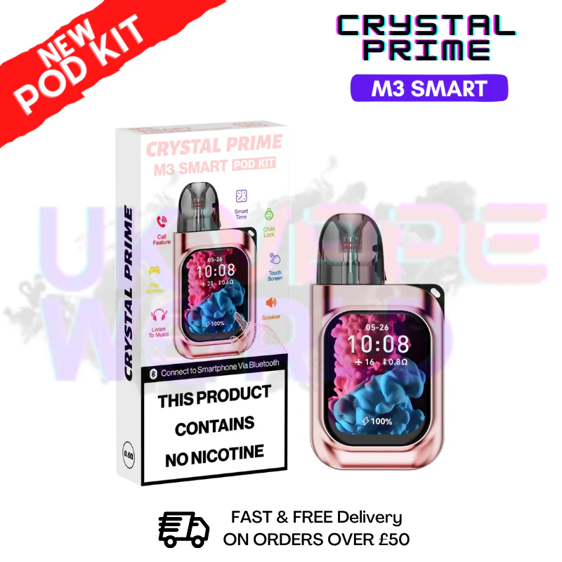Rose Gold Crystal Prime M3 Smart Refillable Pod Kit
