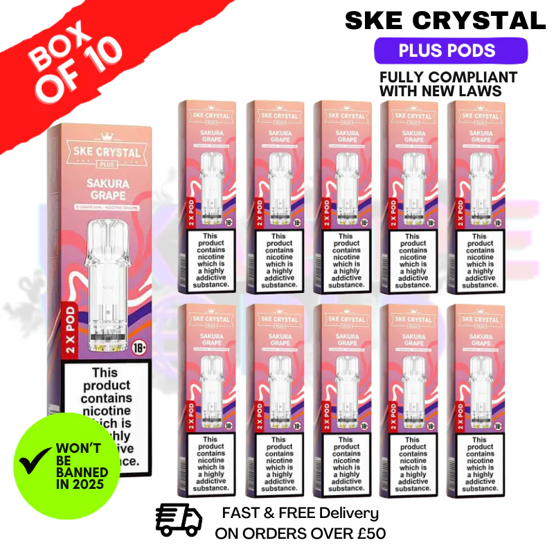 Sakura Grape SKE Crystal Plus Prefilled Pod Box Of 10