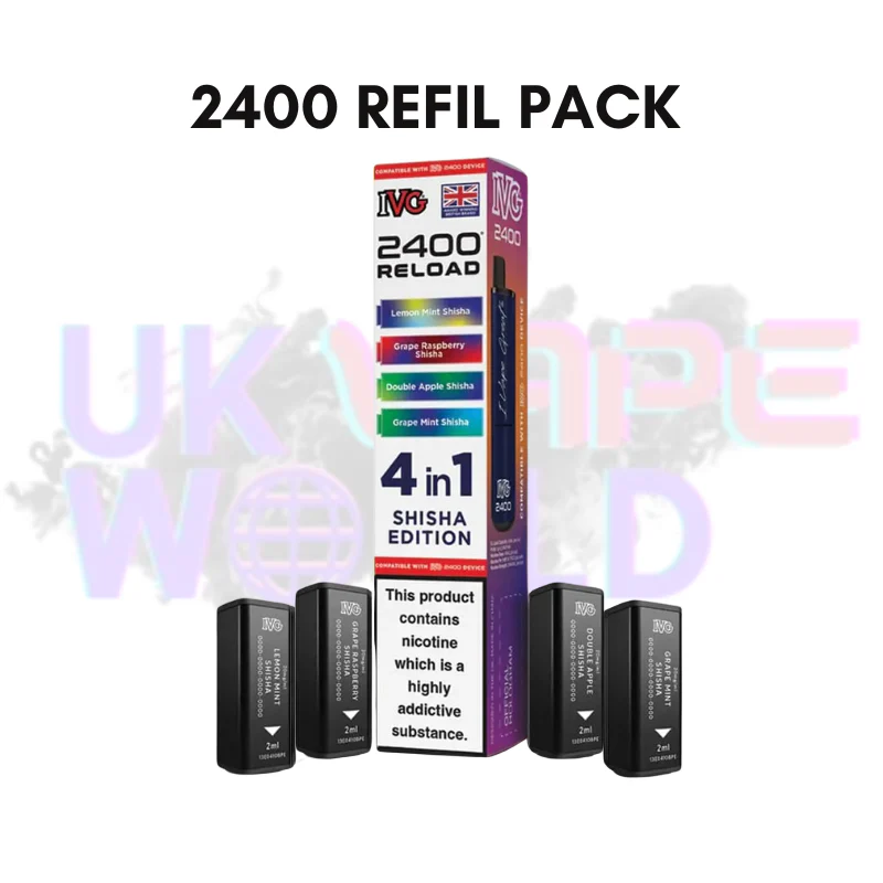Shisha Edition IVG 2400 RELOAD Pods - Box Of 10 - Image 2