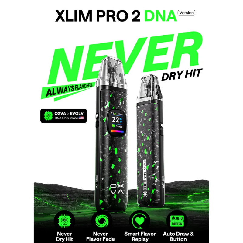 Silk White Oxva Xlim Pro 2 DNA Pod Kit + FREE NIC SALT - Image 2