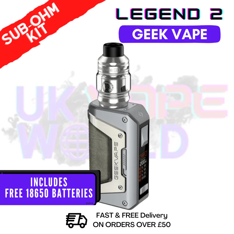 Silver GeekVape Aegis Legend 2 L200 Sub Ohm Kit - ONLY £44.99