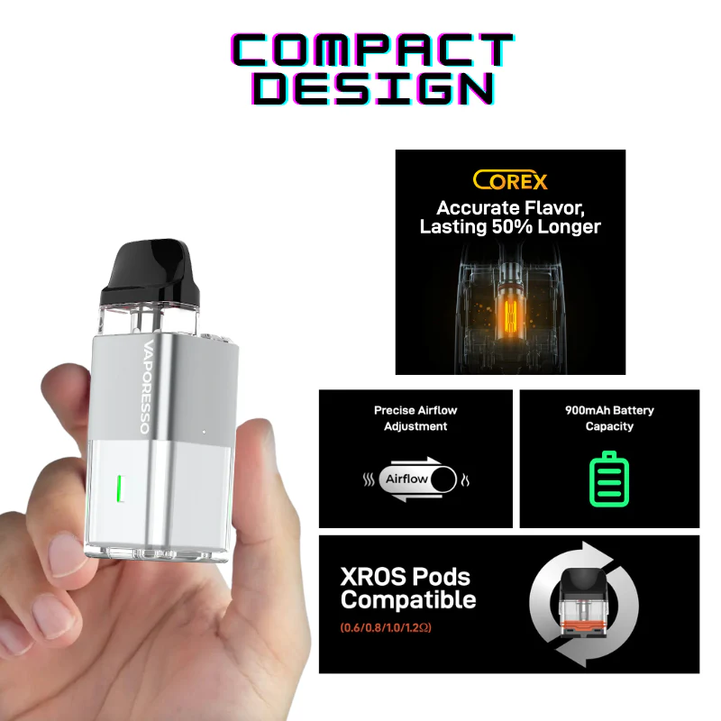 Silver Xros Cube Refillable Pod Vape Kit - Image 2