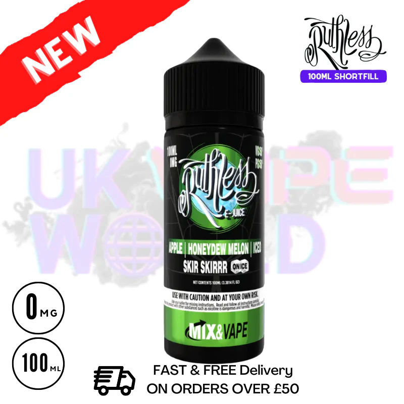 Skir Skirr On ICE Ruthless 100ml shortfill e liquid - £7.99