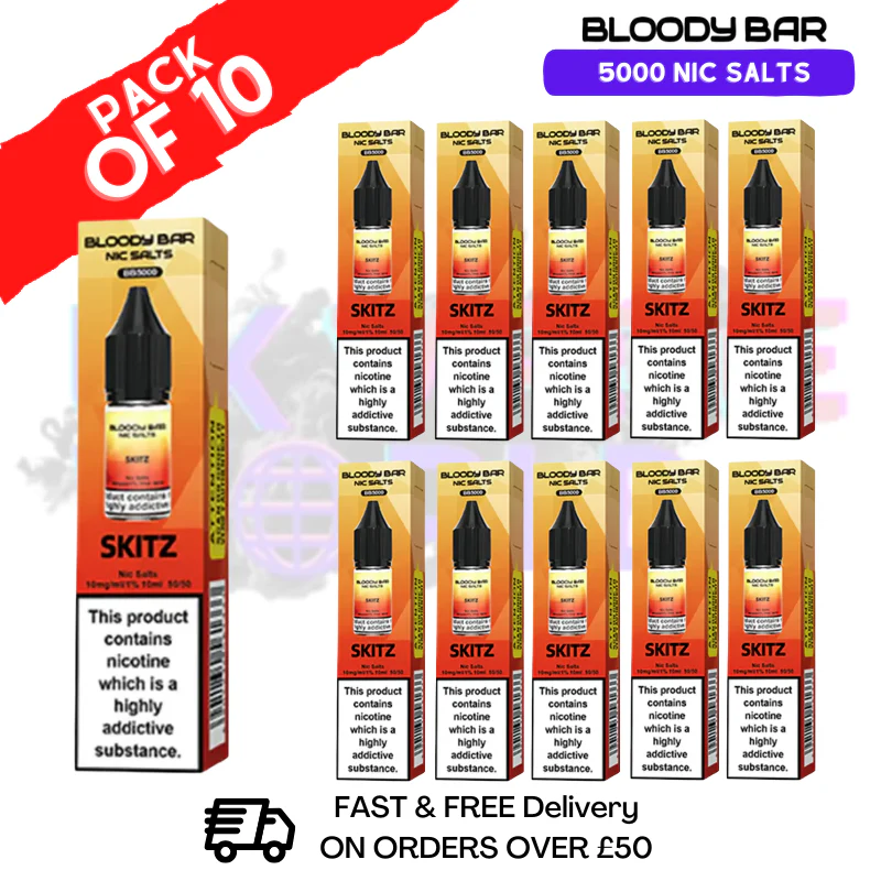 Rainbow Bloody Bar 5000 Bar Salt Box Of 10
