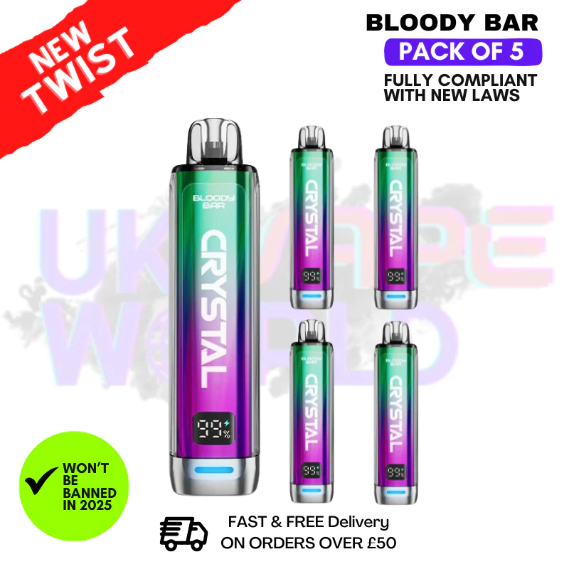 Skitz Bloody Bar Crystal 10K Puff Pack Of 5