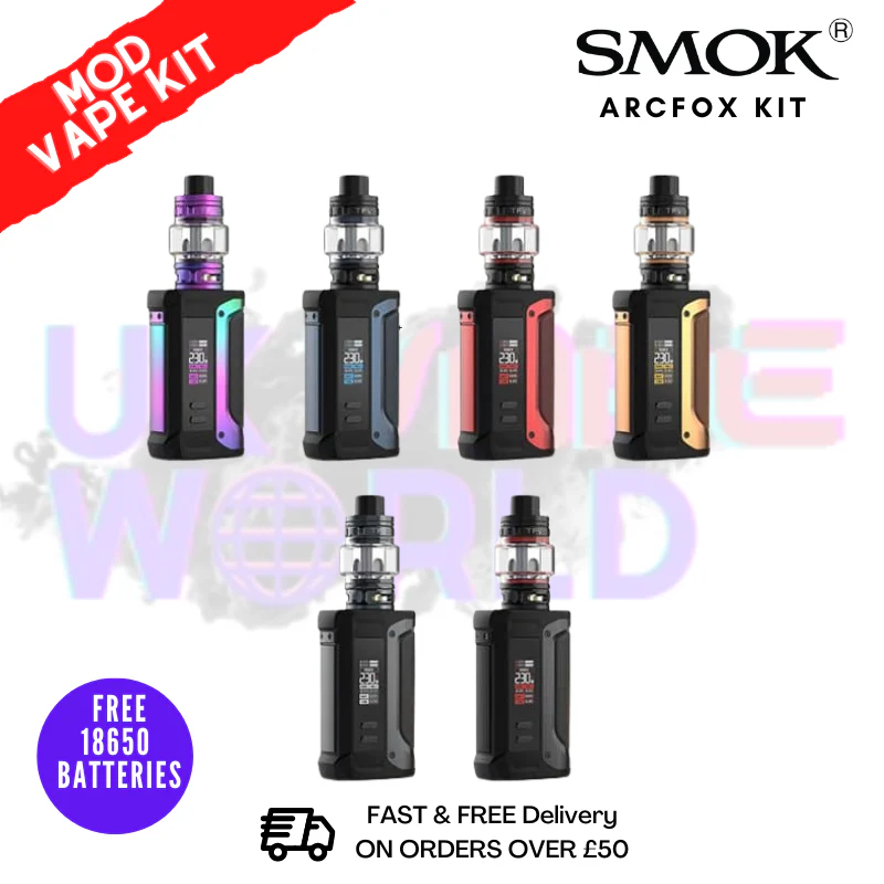 Smok Arcfox 230W Vape Kit + 2x FREE Batteries