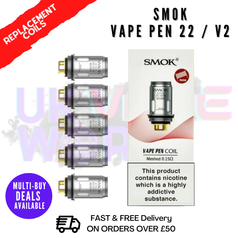 Smok Vape Pen 22 & V2 Coils [Pack Of 5]