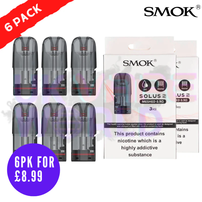 Solus 2 Replacement Pod (2 x Pack Of 3)
