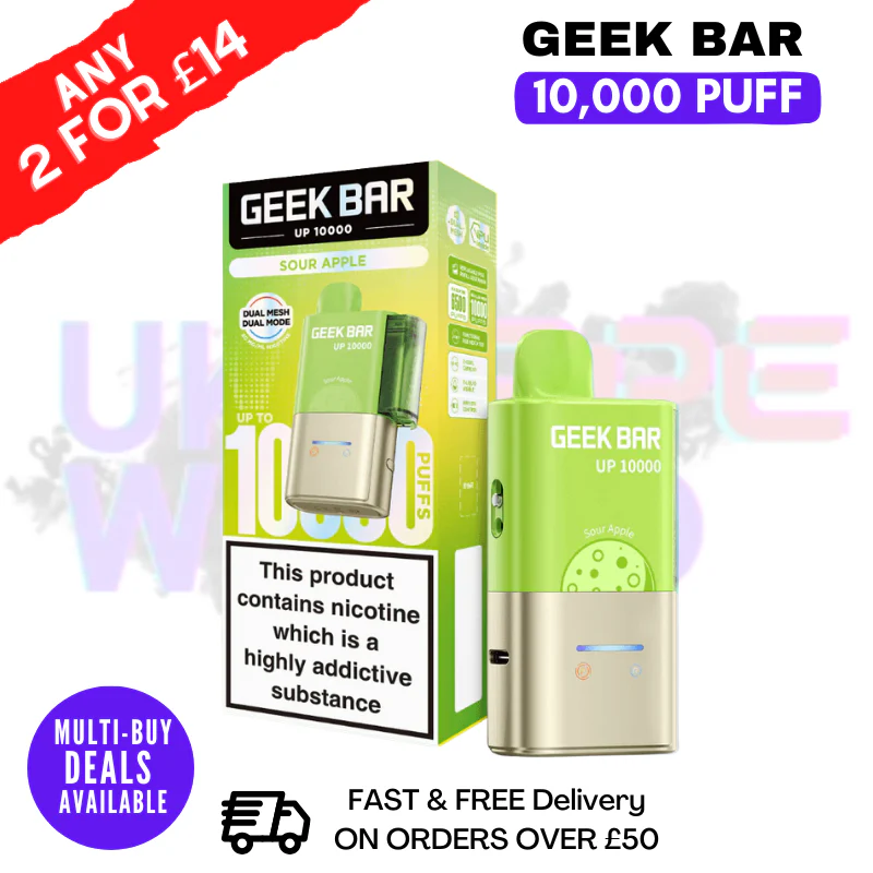 Sour Apple Geek Bar Up 10000 Pod Kit