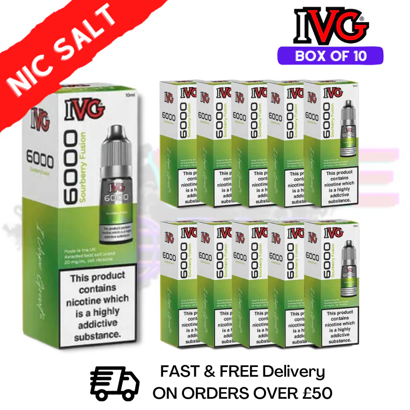 Sour Berry Fusion IVG 6000 Box Of 10 Nic Salt