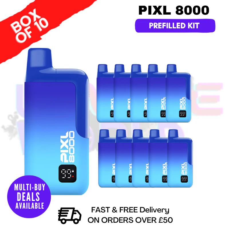 Sour Blue Pixl 8000 Kits Box Of 10