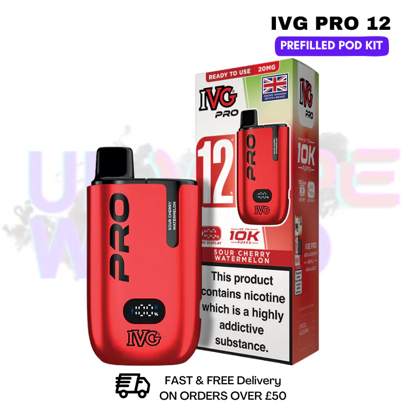 Sour Cherry Watermelon IVG Pro12 Prefilled Pod Kit