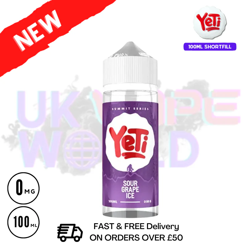 Sour Grape ICE Yeti Summit Shortfill Juice 100ML Eliquid