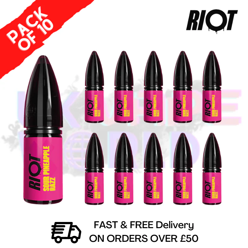 Sour Pineapple Razz Riot X Nic Salt Box Of 10