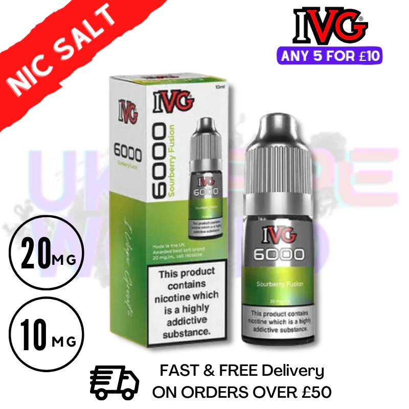 Sourberry Fusion IVG 6000 Nic Salt E-Liquid