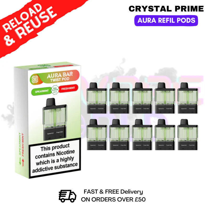 Spearmint Aura 40K Replacement Pods Box Of 10