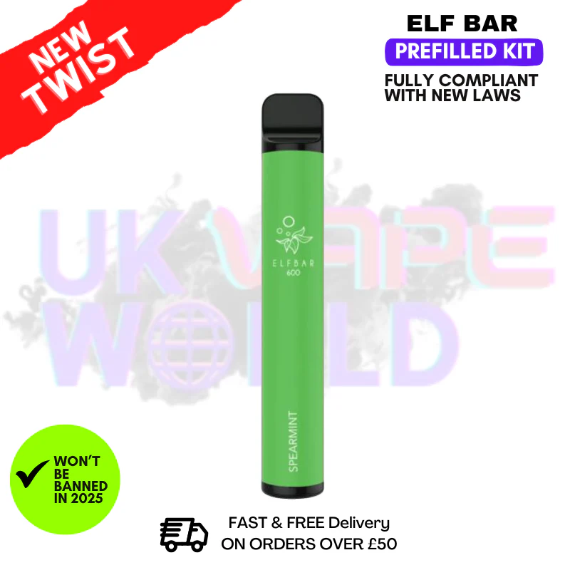 Spearmint Elf Bar EB600 Prefilled Pod Kit