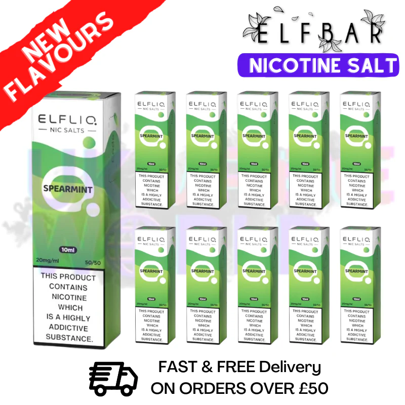 Spearmint ElfLiq Nic Salt BOX OF 10 - ONLY