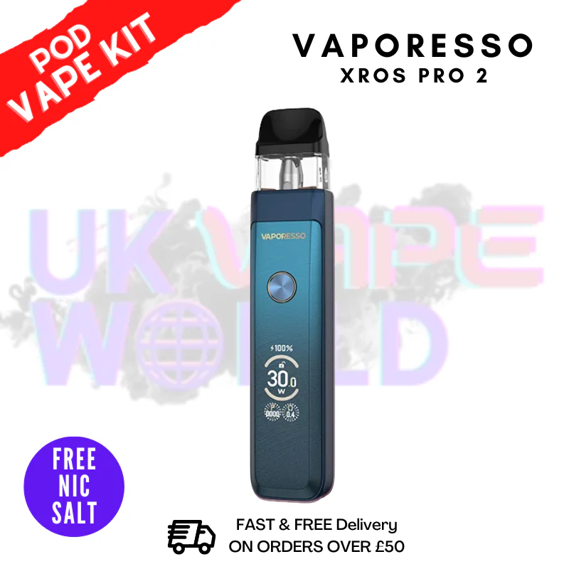 Storm Blue Vaporesso Xros Pro 2 Kit + Free Nic Salt