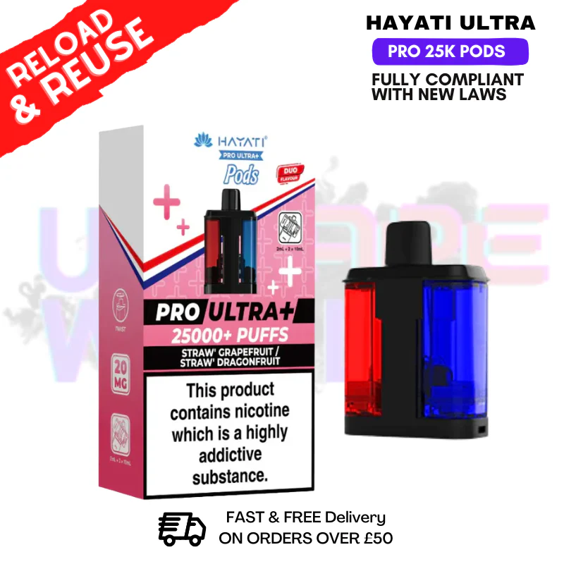 Straw Cranberry Cherry Hayati 25K REFIL Pack Replacement Pods