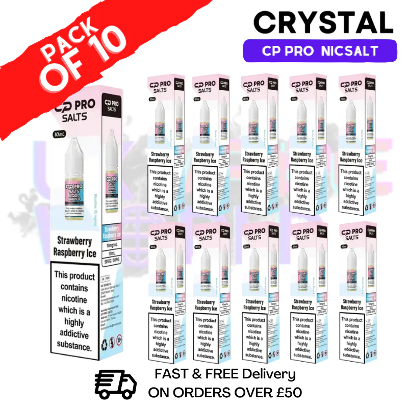 Straw Rasp Ice Crystal CP Pro Nic Salts Box Of 10