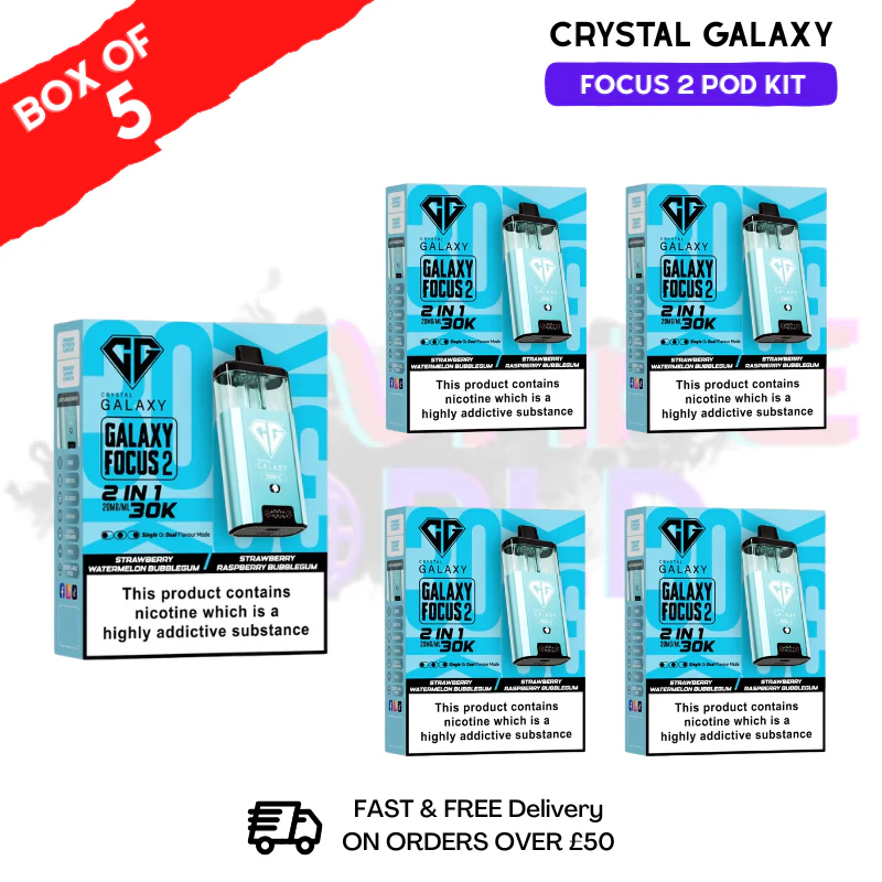 Straw Water Bubblegum Crystal Galaxy 30K Kits Box Of 5