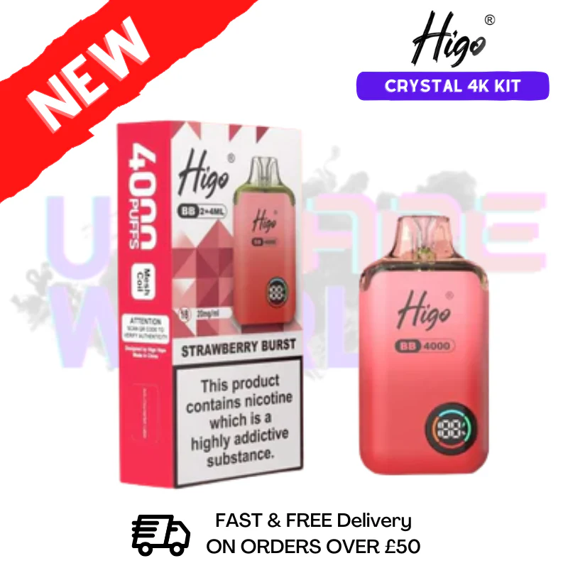 Strawberry Burst Crystal Higo 4K 4000 Puff Pod Kit