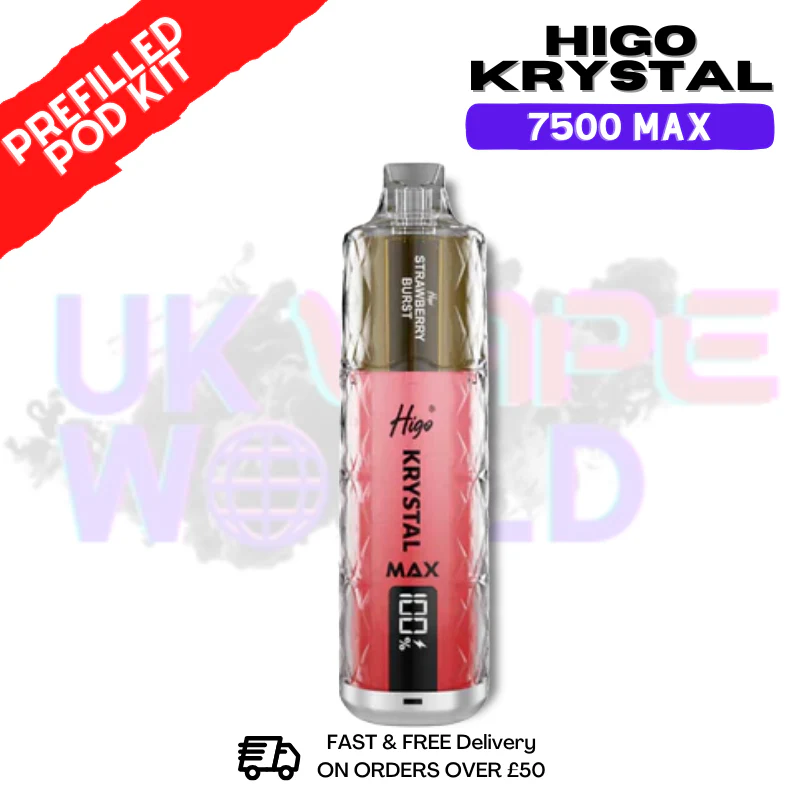 Strawberry Burst Krystal Higo 7500 Max Prefilled Pod Kit