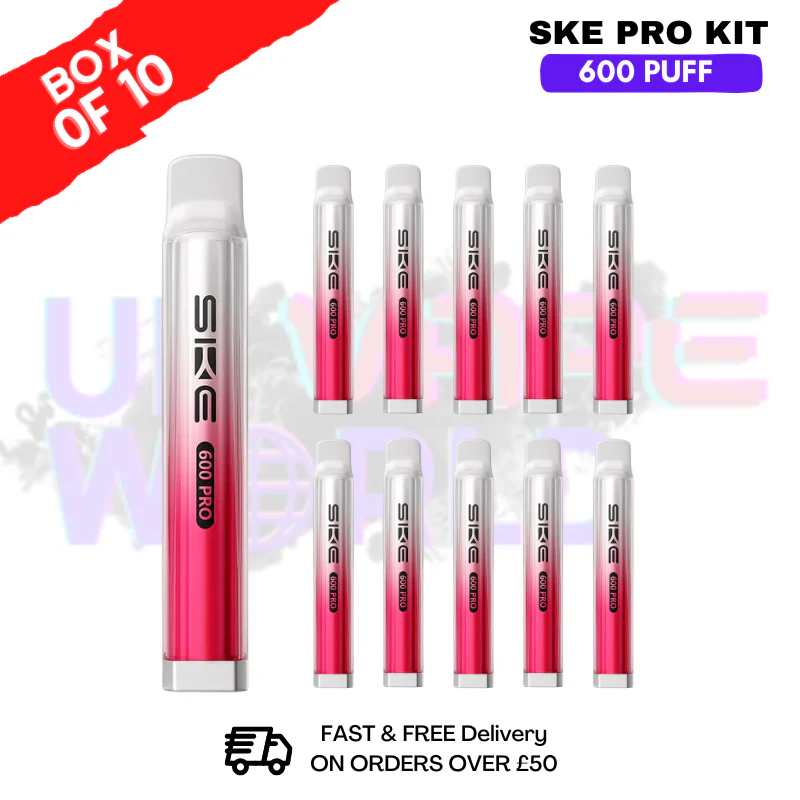 Strawberry Burst SKE Crystal PRO 600 Puff Box Of 10