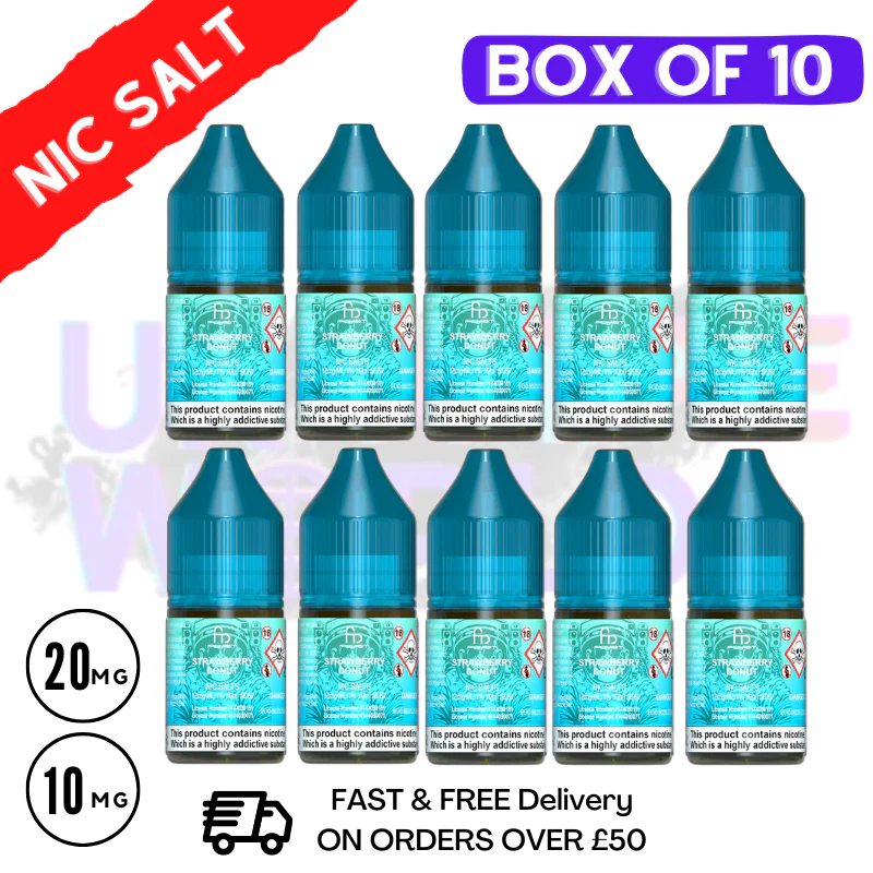 Strawberry Donut RandM Tornado 7000 Nic Salt BOX OF 10