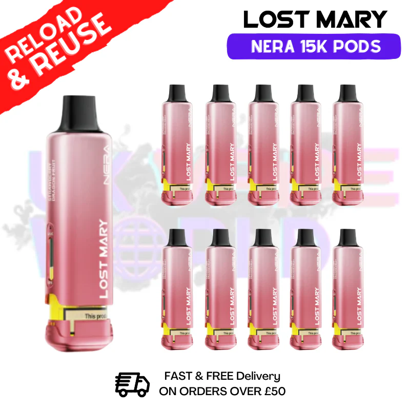 Strawberry Dragon Fruit Lost Mary Nera15K REFIL Box OF 10
