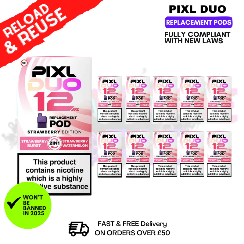 Strawberry Edition Pixl Duo Replacement Pods - Box Of 10