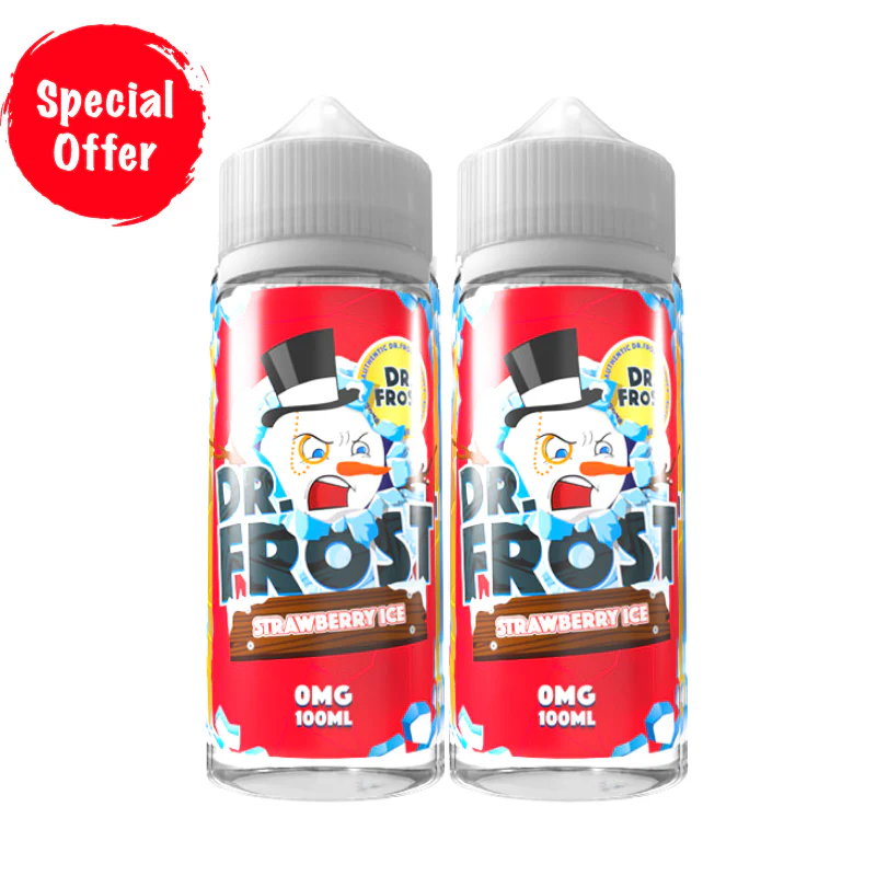 Strawberry Ice Flavour Dr Frost 100ML Shortfill E Liquid - Image 2