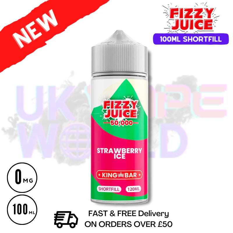 Strawberry Ice Fizzy Juice 100ml E-Liquid - £7.99
