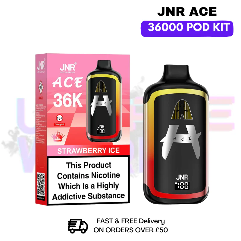 Strawberry Ice JNR ACE 36K Puff 36000 Prefilled Pod Kit