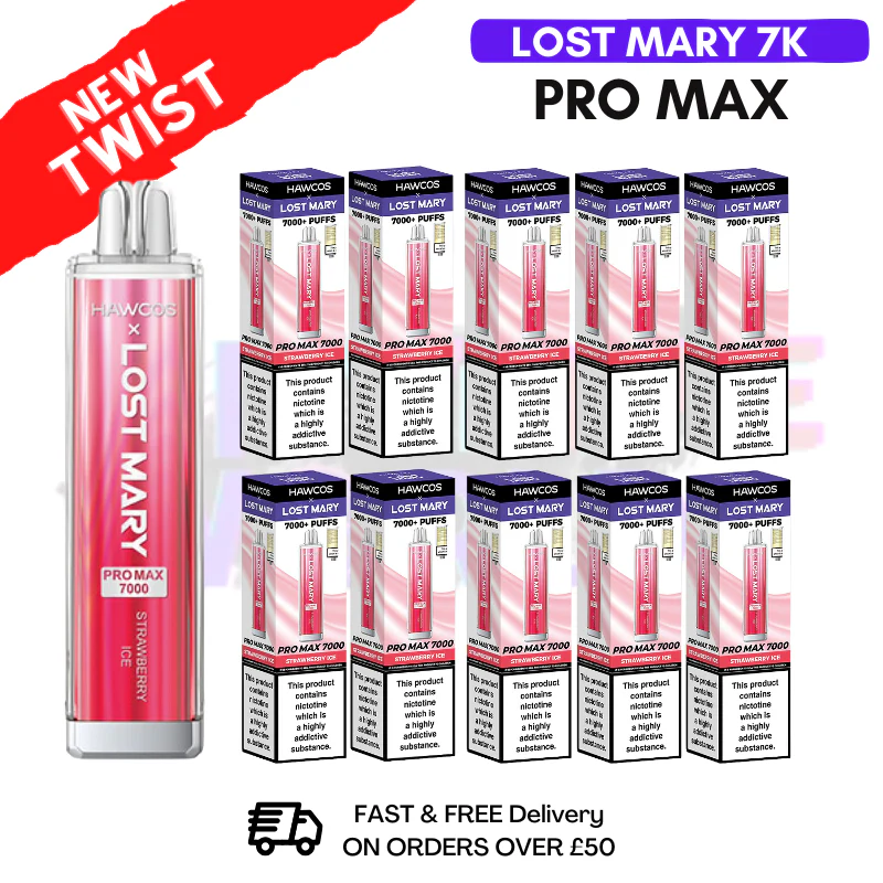 Strawberry ICE Lost Mary Pro Max 7K Box Of 10