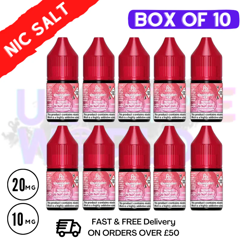 Strawberry Ice RandM Tornado 7000 Nic Salt BOX OF 10
