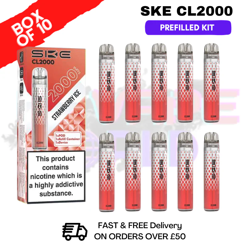 Strawberry ICE SKE CL2000 Kits Box Of 10 - £29.99