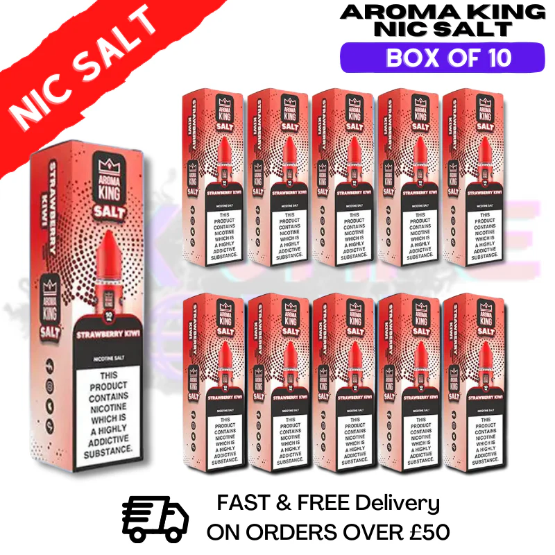 Strawberry Kiwi Aroma King Box Of 10 Nic Salts
