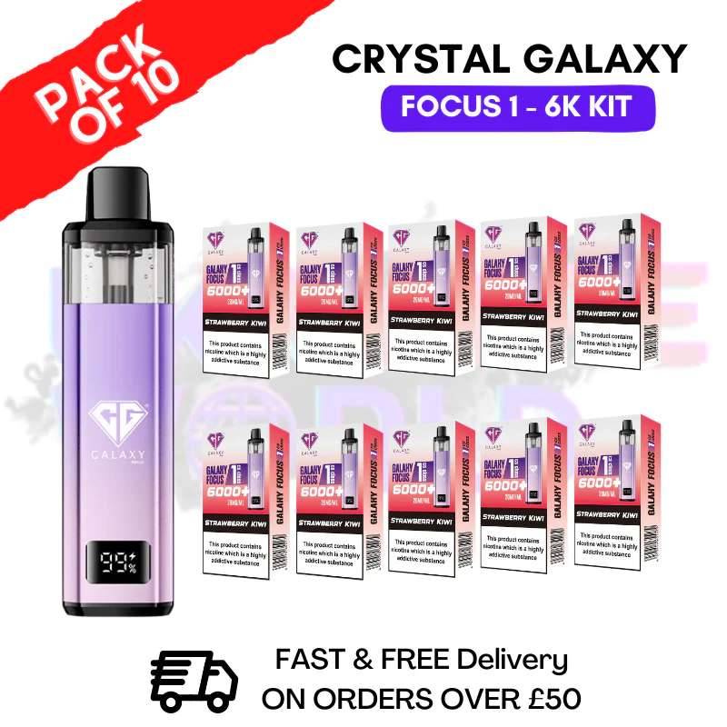 Strawberry Kiwi Crystal Galaxy Focus 6K Kits Box Of 10