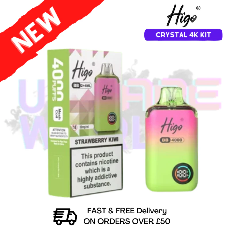 Strawberry Kiwi Crystal Higo 4K 4000 Puff Pod Kit