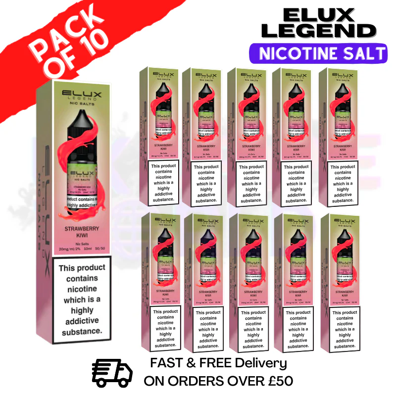 Strawberry Kiwi Elux Legend Nic Salt BOX OF 10