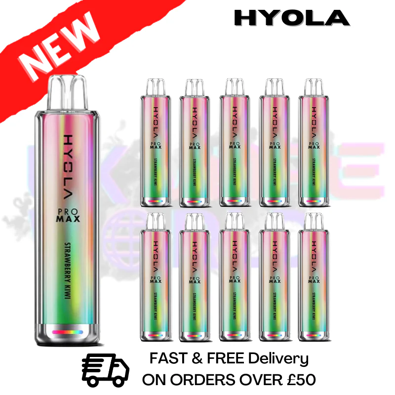 Strawberry Kiwi Hyola Pro Max 8000 Puff Box Of 10