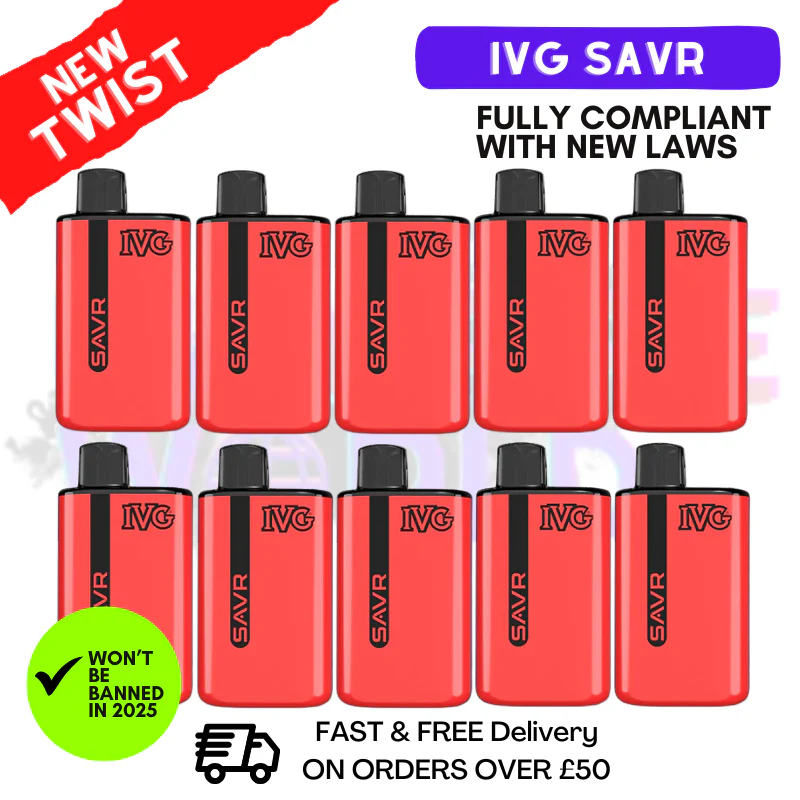 Strawberry Kiwi IVG Savr 3K Puff Box Of 10